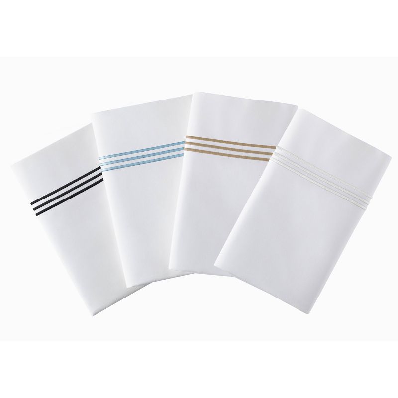 King Triple Line Solid Flat Sheet Black - Cassadecor