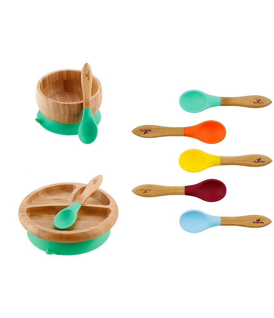 Avanchy Baby Rainbow Feeding Bowl/Plate/Spoon Gift Set