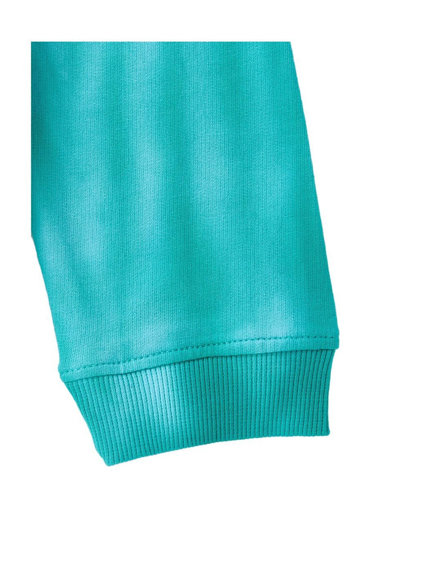 Cub McPaws Kids Aqua Blue & White Cotton Printed Full Sleeves Sweatshirt