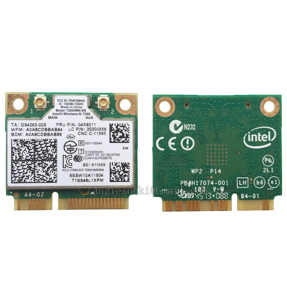 7260HMW + BT 4.0 MINI-PCI E WLAN CARD INTEL 7260BN WIRELESS-N For Lenovo 04X6011 K4350 K4250 B5400 M5400 S410 S310 S540