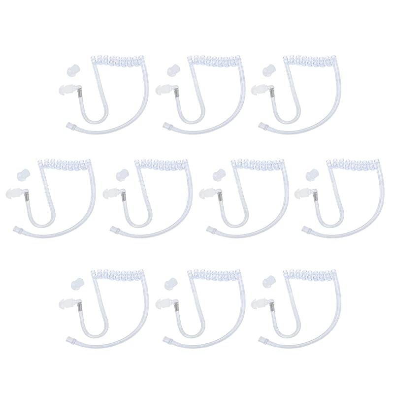 Replacement Coil Acoustic Tube for Two Way Radio Earpiece Headset Surgical Grade UV Resistant Clear Tube for Walkie Talkie Earpiece 10 Pack