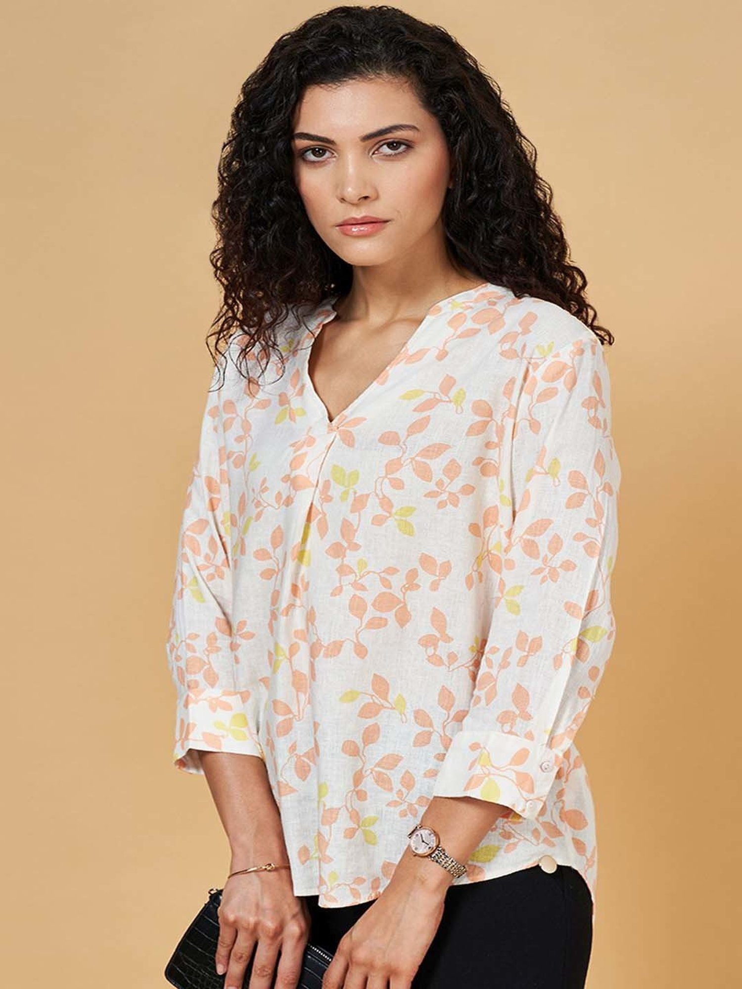 Annabelle by Pantaloons White Floral Print Top