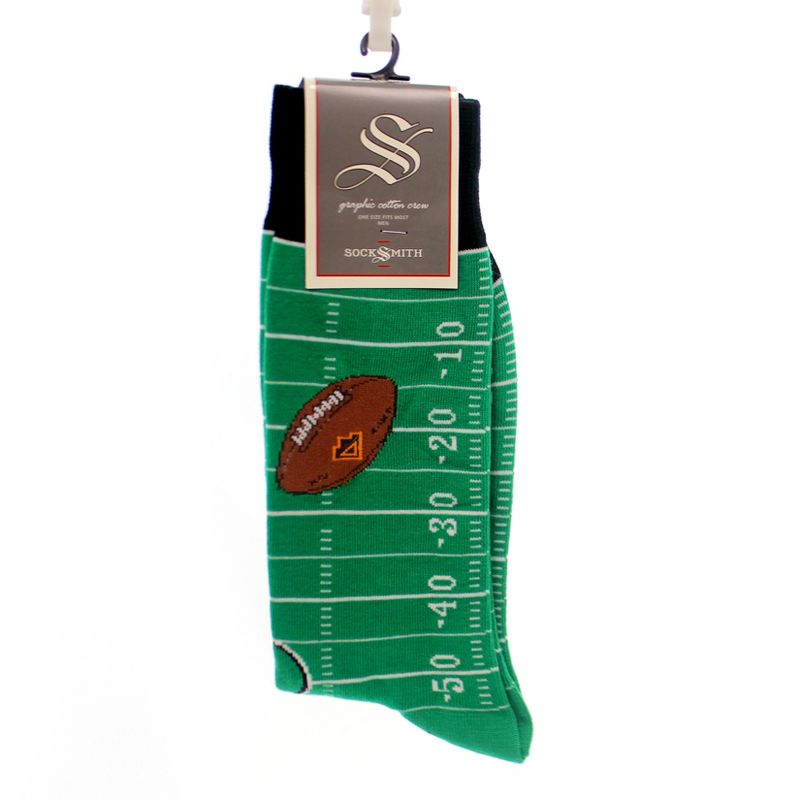 Novelty Socks Football Crew Game Field Socksmith  -  Socks