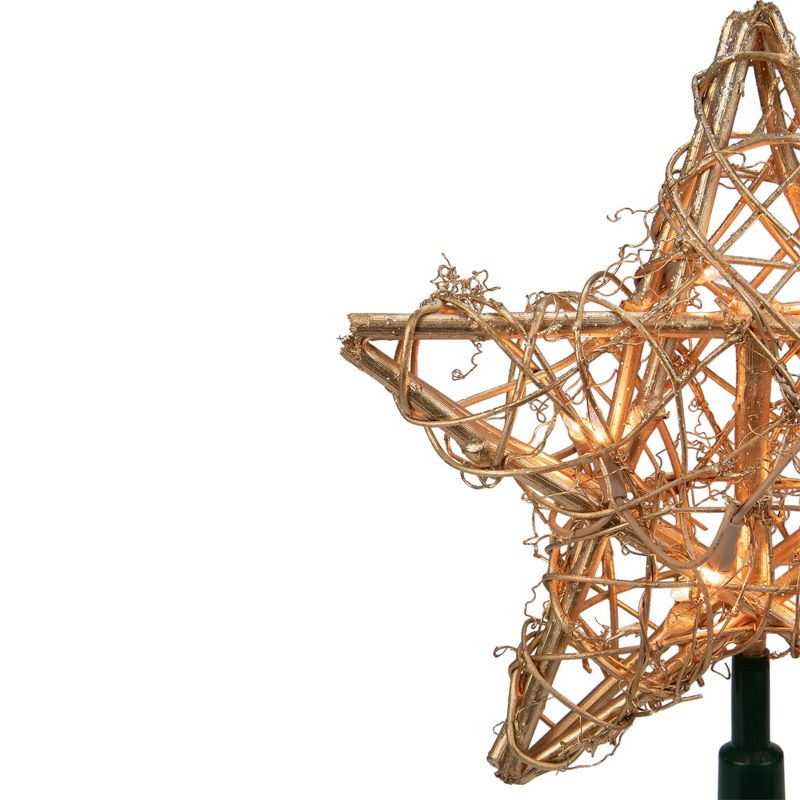 J. Hofert Co 9.5" Lighted Clear Constant Wide Angle 5 Point Star Christmas Tree Topper - Multicolor LED lights