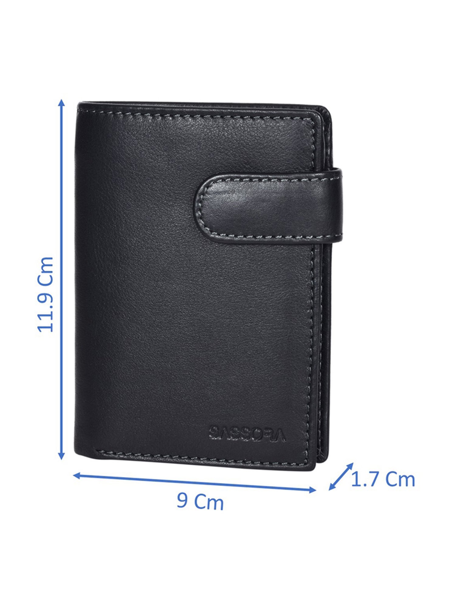 SASSORA Pablo Black Medium Leather Notecase