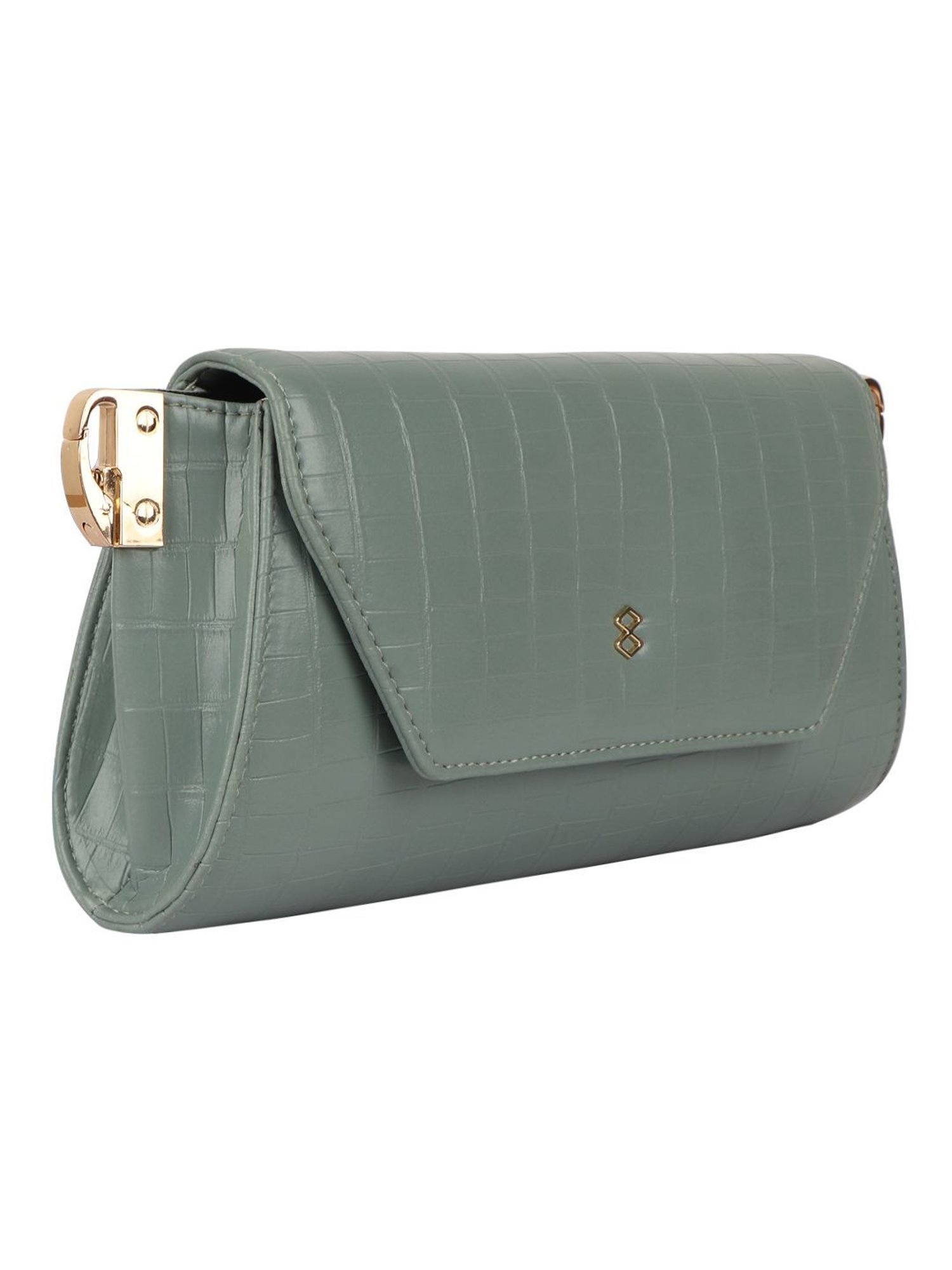 Horra Green Textured Small Cross Body Bag