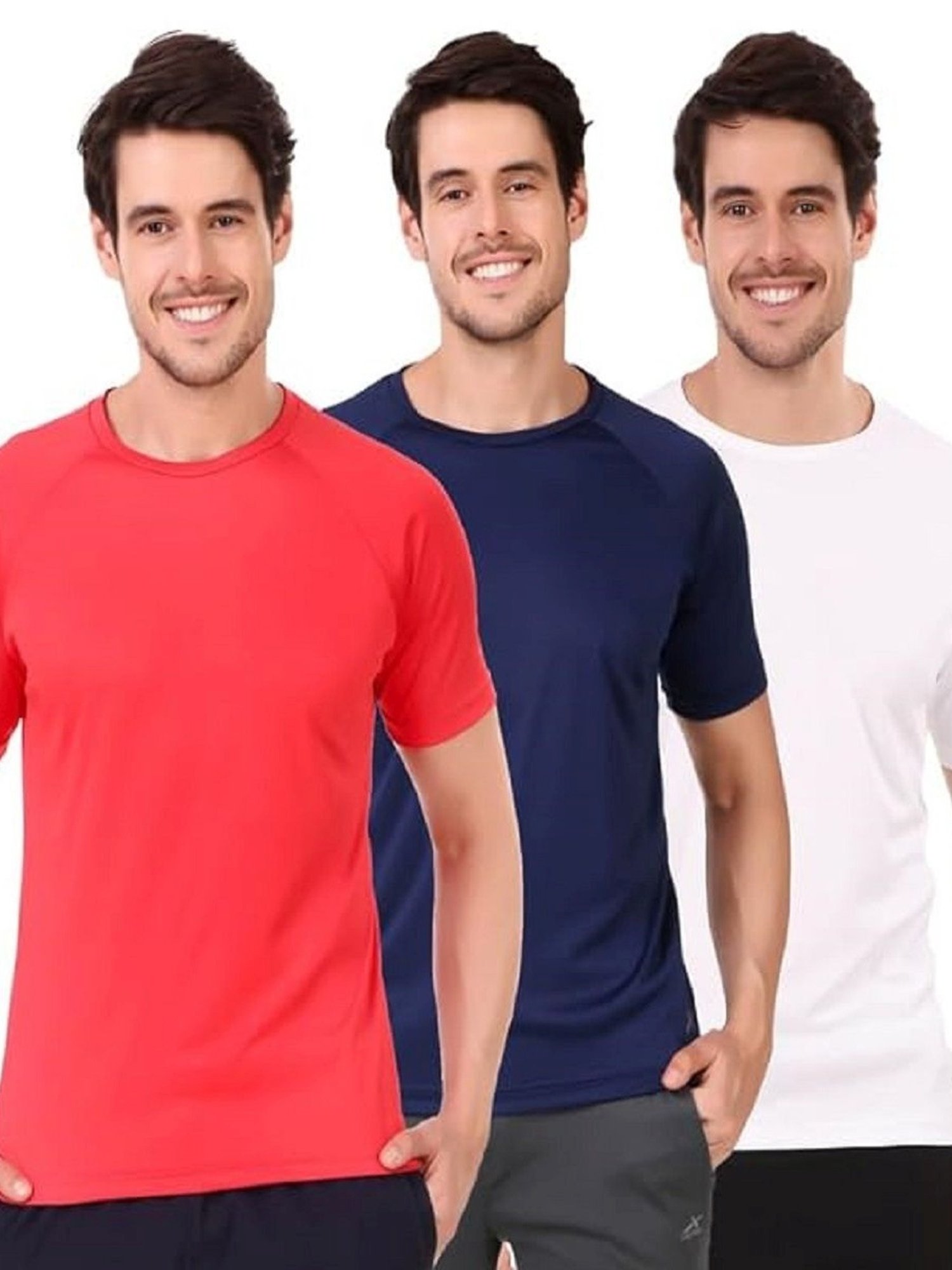 Vector X Multicolored Regular Fit T-Shirt - Pack of 3