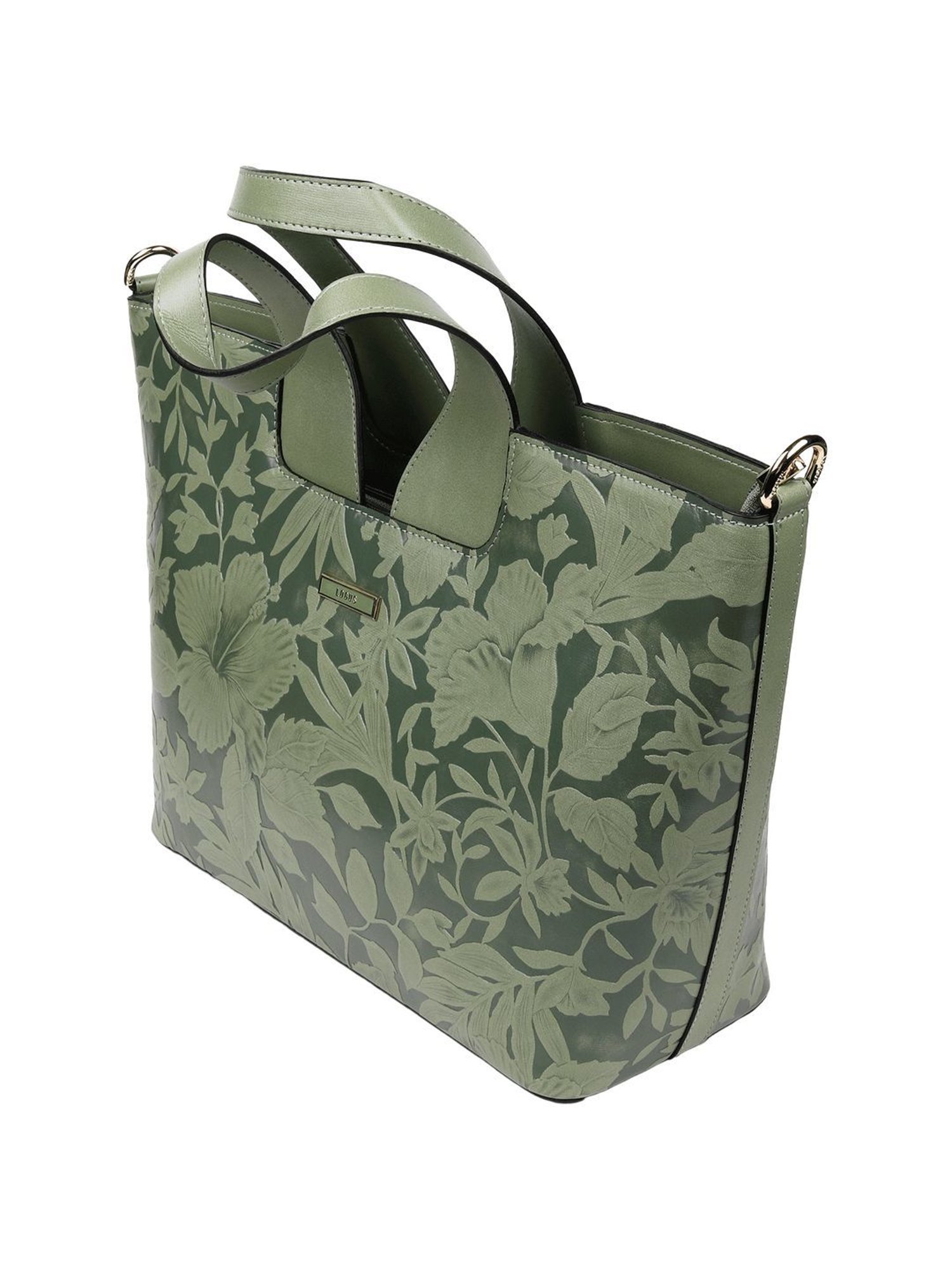 Odette Green Floral Tote Handbag