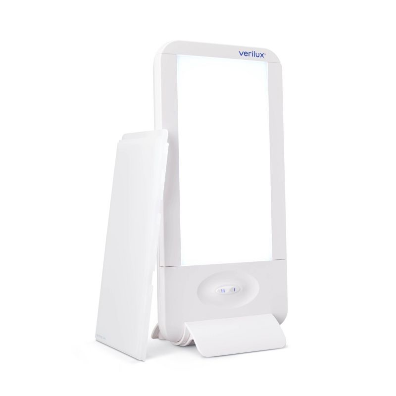 8.6" x 6.6" x 0.8" LED UV Free Happy Light Full Size Therapy Lamp White - Verilux