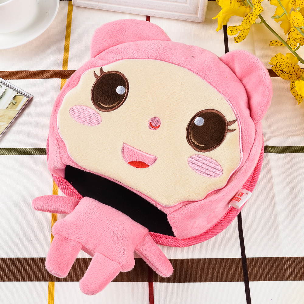 Winter Warm Mouse Pad Thick Cartoon Plush Hand Warmer Heated Mouse Mat USB Port with Wristguard