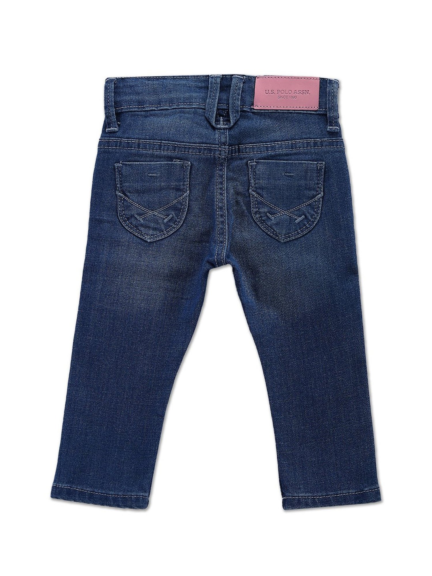 U.S. Polo Assn. Girls Blue Solid Jeans