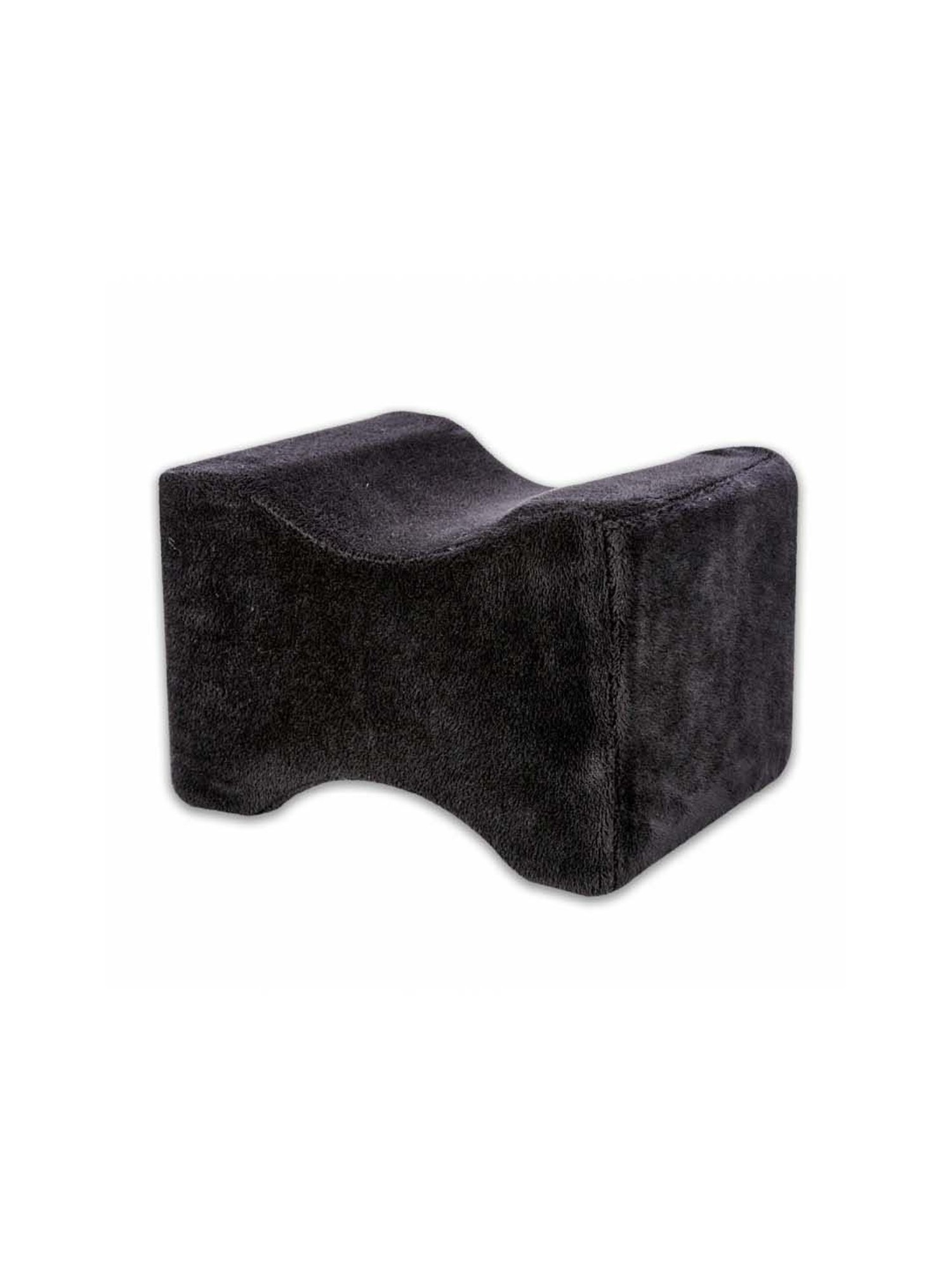 The White Willow Black Orthopaedic Memory Foam Knee Support Leg Rest Pillow - Set of 1