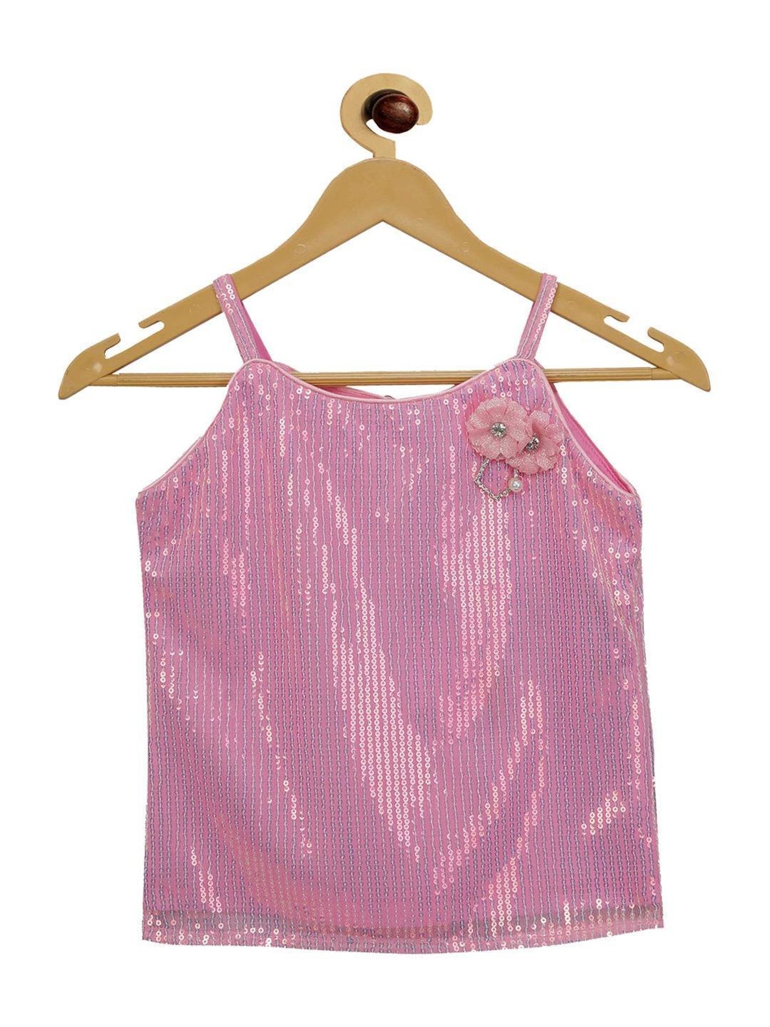 Tiny Girl Kids Pink Applique Top