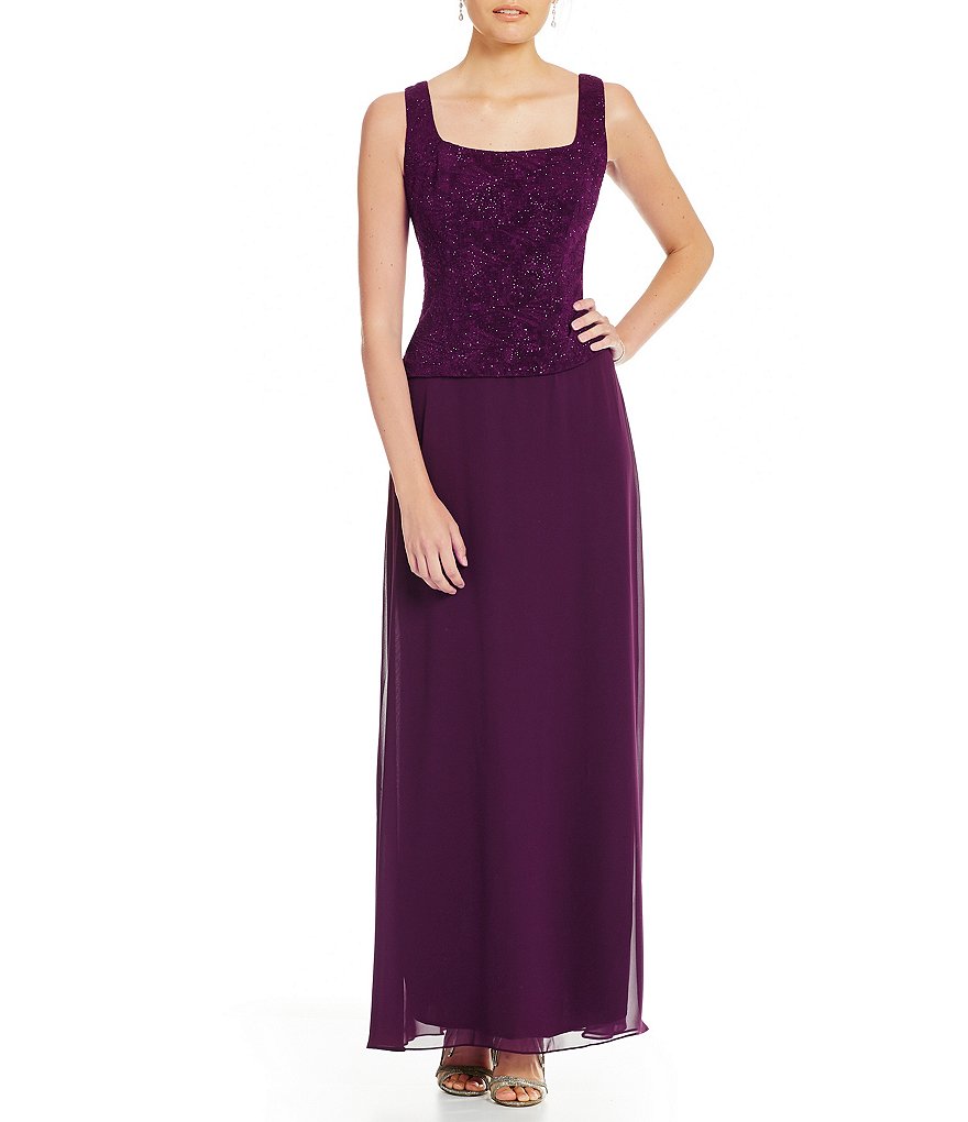 Alex Evenings 2-Piece Glitter Embellished Jacquard Jacket Dress