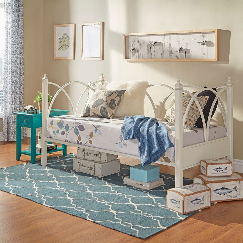 Armell Arched Metal Twin Daybed Antique White - Inspire Q