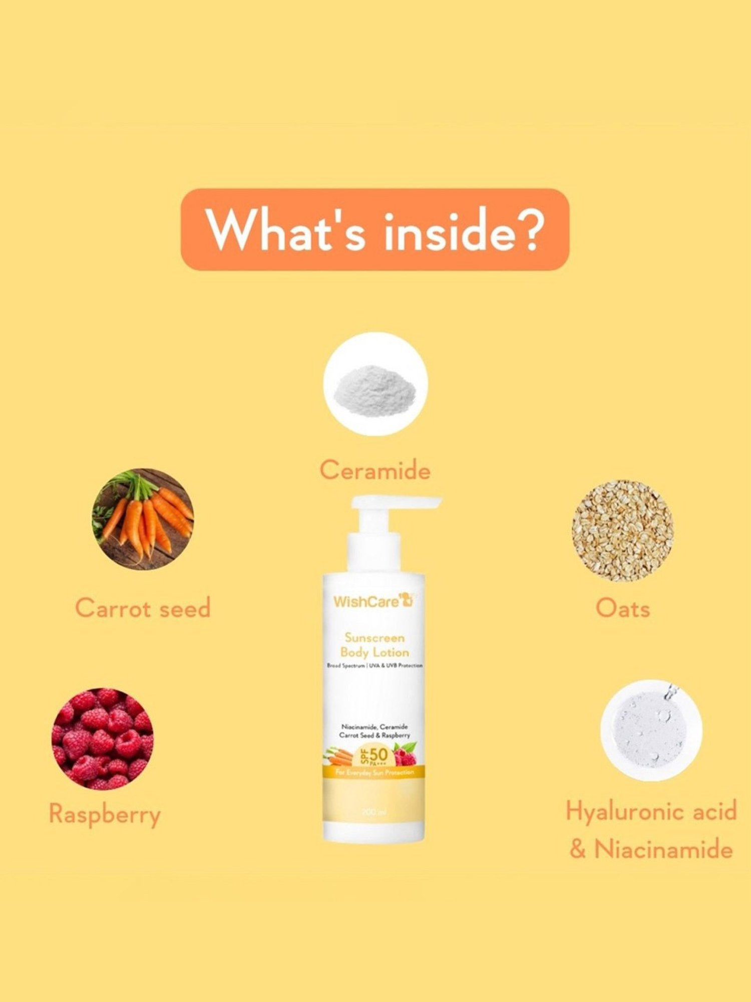 Wishcare Sunscreen Body Lotion SPF 50 PA+++ - 200 ml