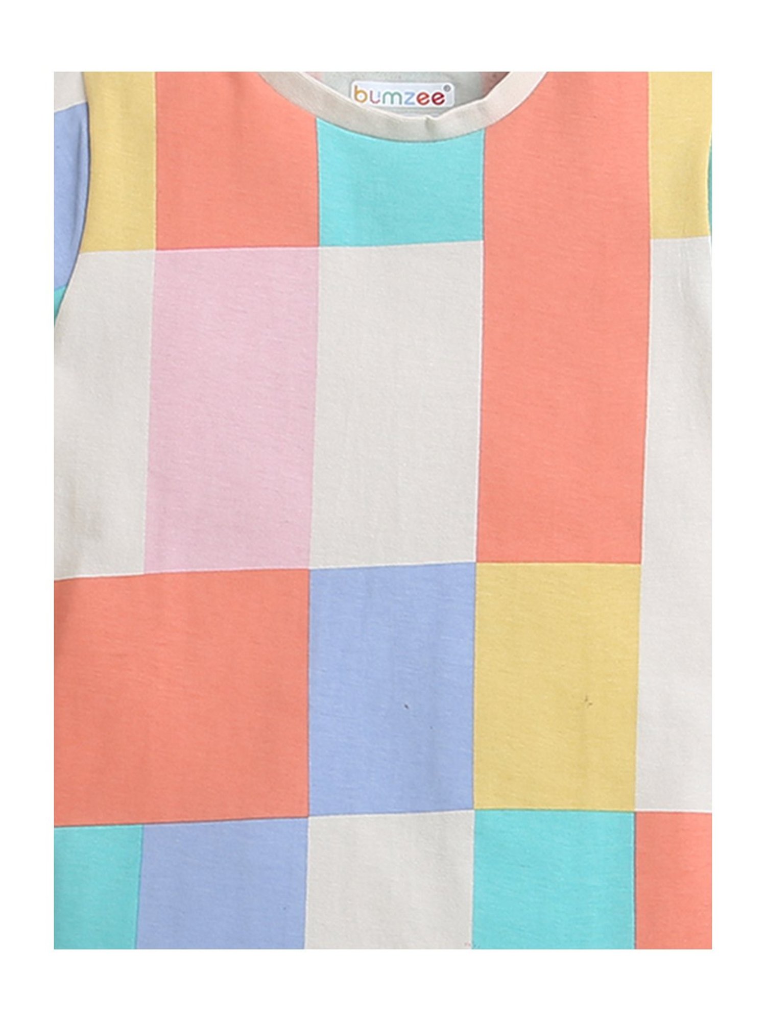 Bumzee Kids Multicolor Color Block T-Shirt with Capri