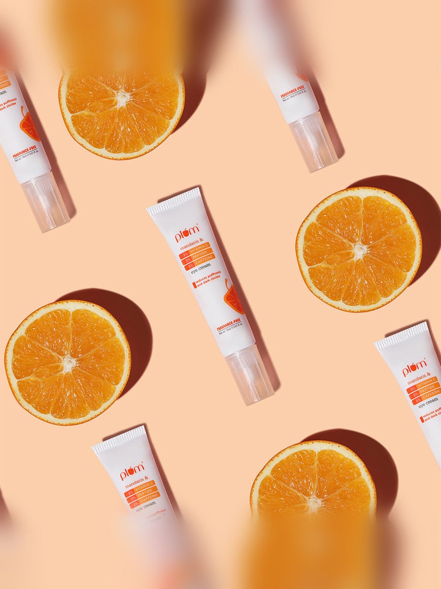 Plum Mandarin & 3% Vitamin C, 3% Peptide, 3% Caffeine Eye Cream - 15 ml