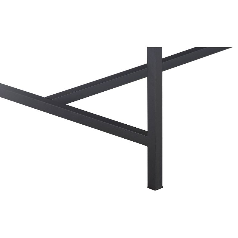 Dobson Natural Wood and Black Metal Dining Table Natural - Finch