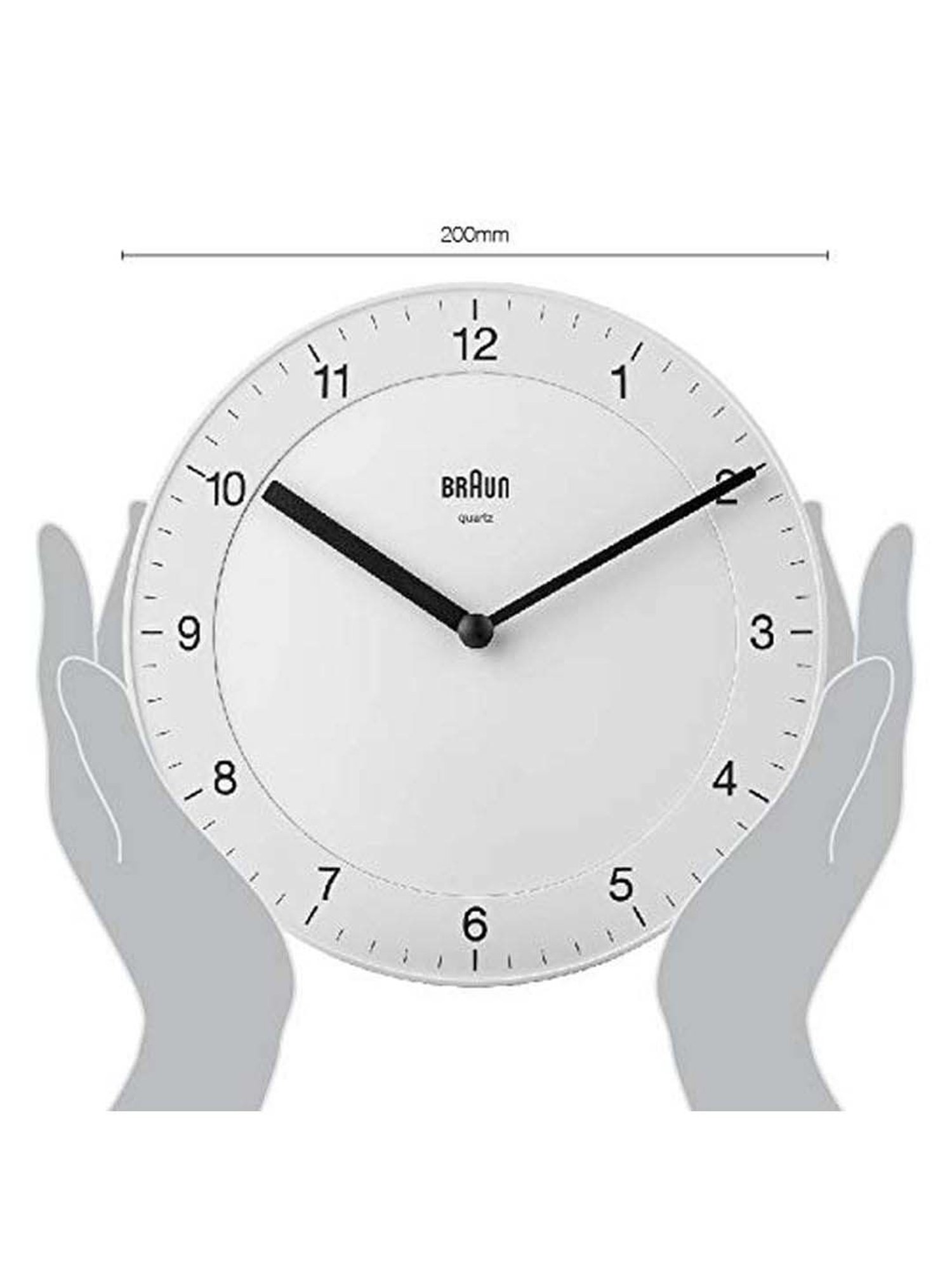 Braun White Classic Analog Wall Clock
