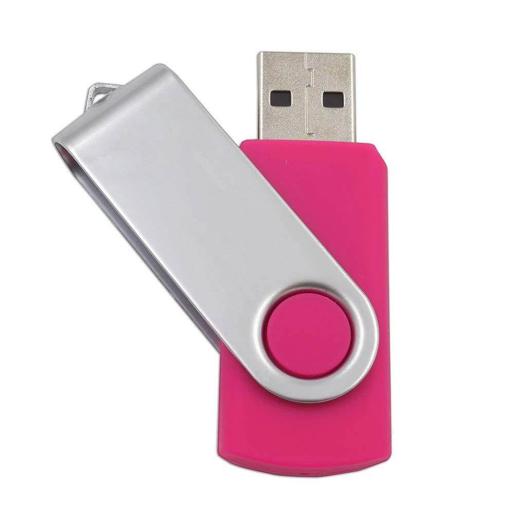 Swivel USB Flash Drives (8GB, Red Rose)