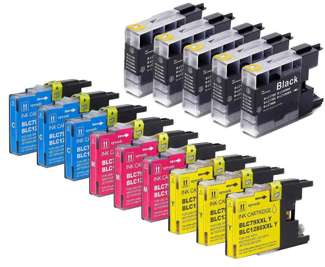 HouseOfToners Compatible Replacement for Brother LC-79 (LC79) High Yield Ink Cartridge 14PK - 5 Black, 3 Cyan, 3 Magenta, 3 Yellow