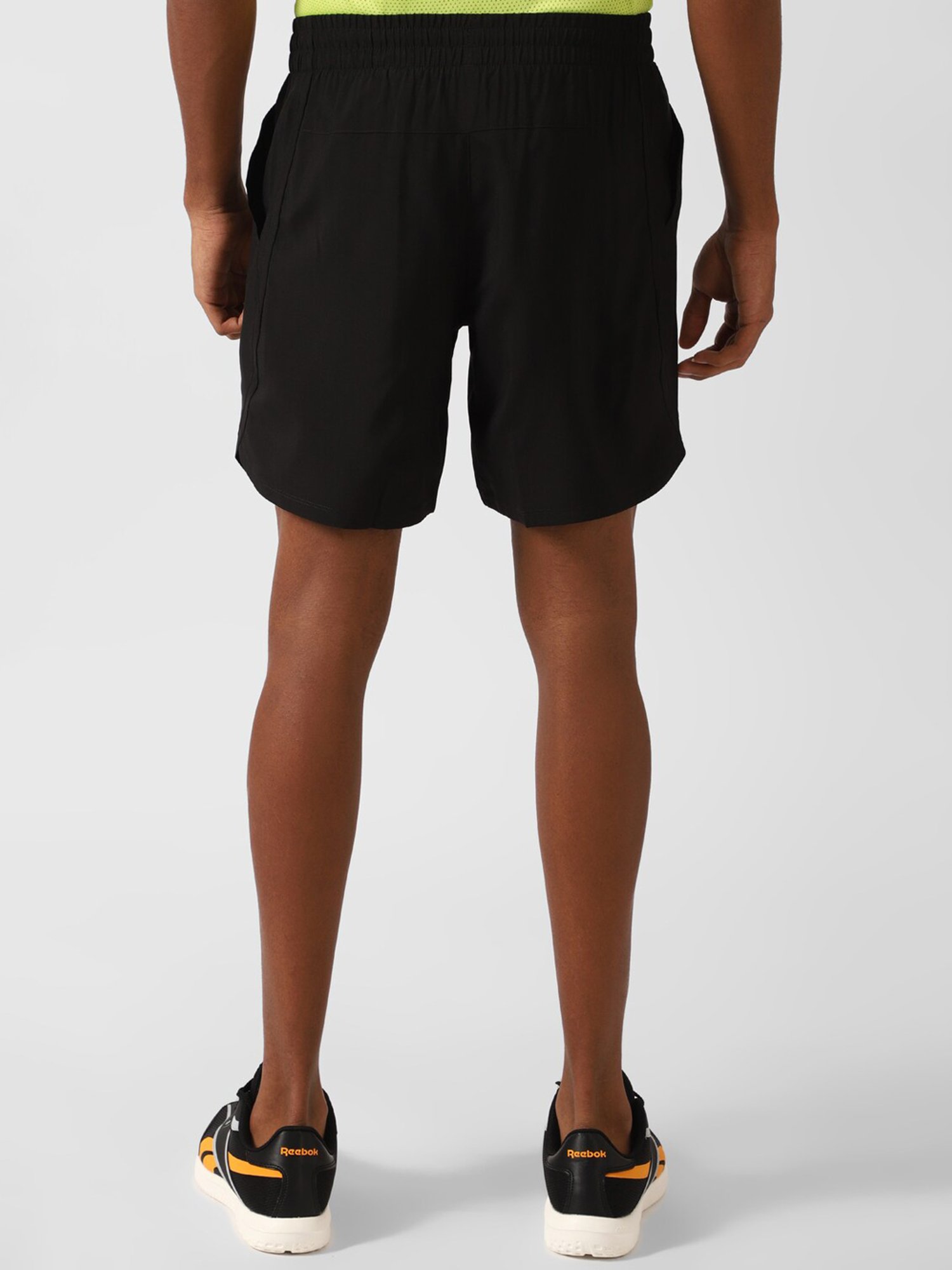 Adidas White Regular Fit Striped Sports Shorts