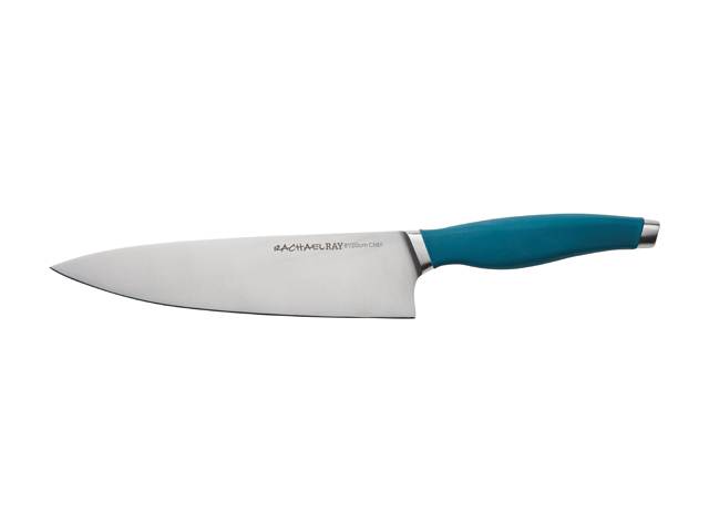Rachael Ray 47756 Cutlery Japanese Stainless Steel Chef Knife Set, Teal, 3-Piece