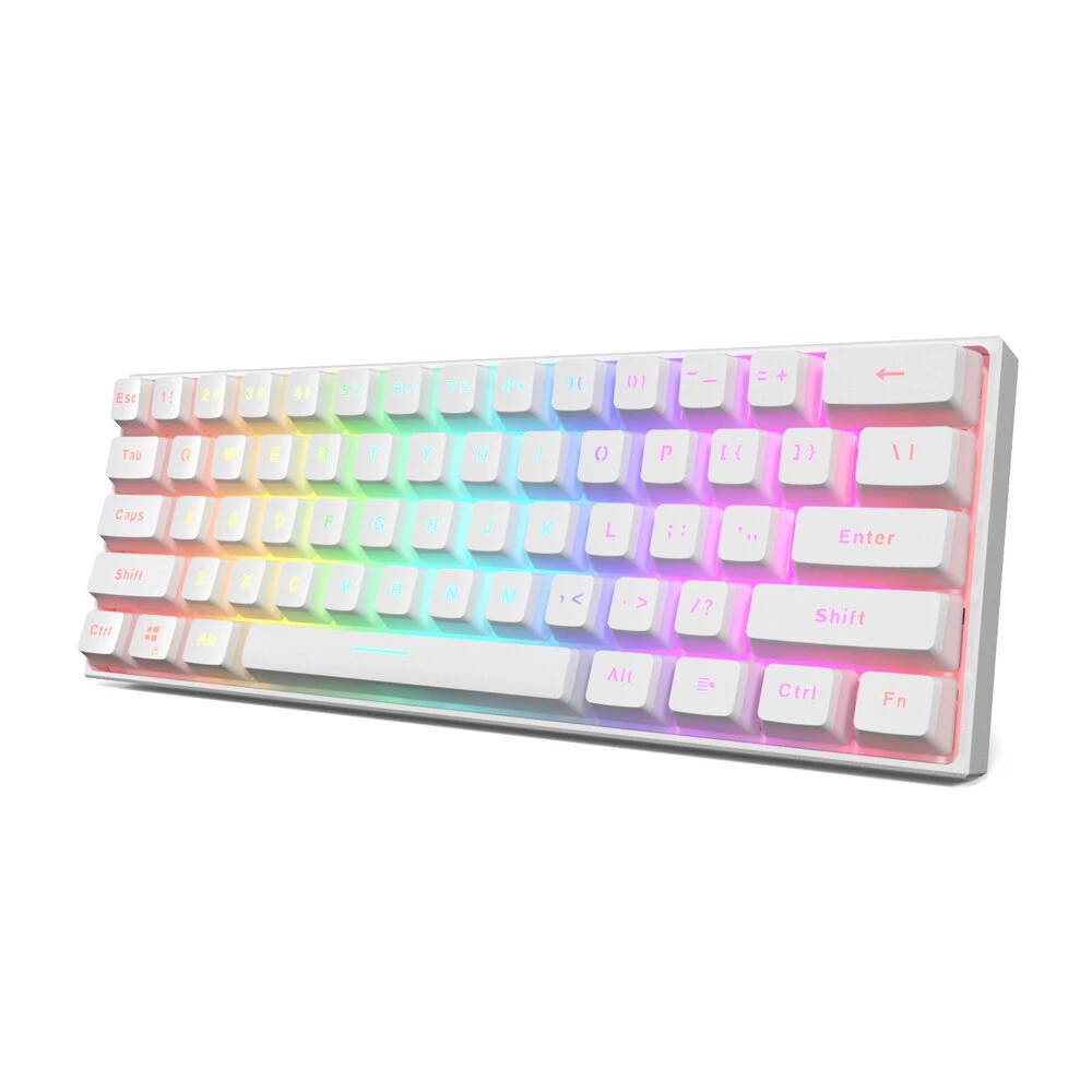Gamakay MK61 Wired Mechanical Keyboard Gateron Optical Switch Pudding Keycaps RGB 61 Keys Hot Swappable Gaming Keyboard