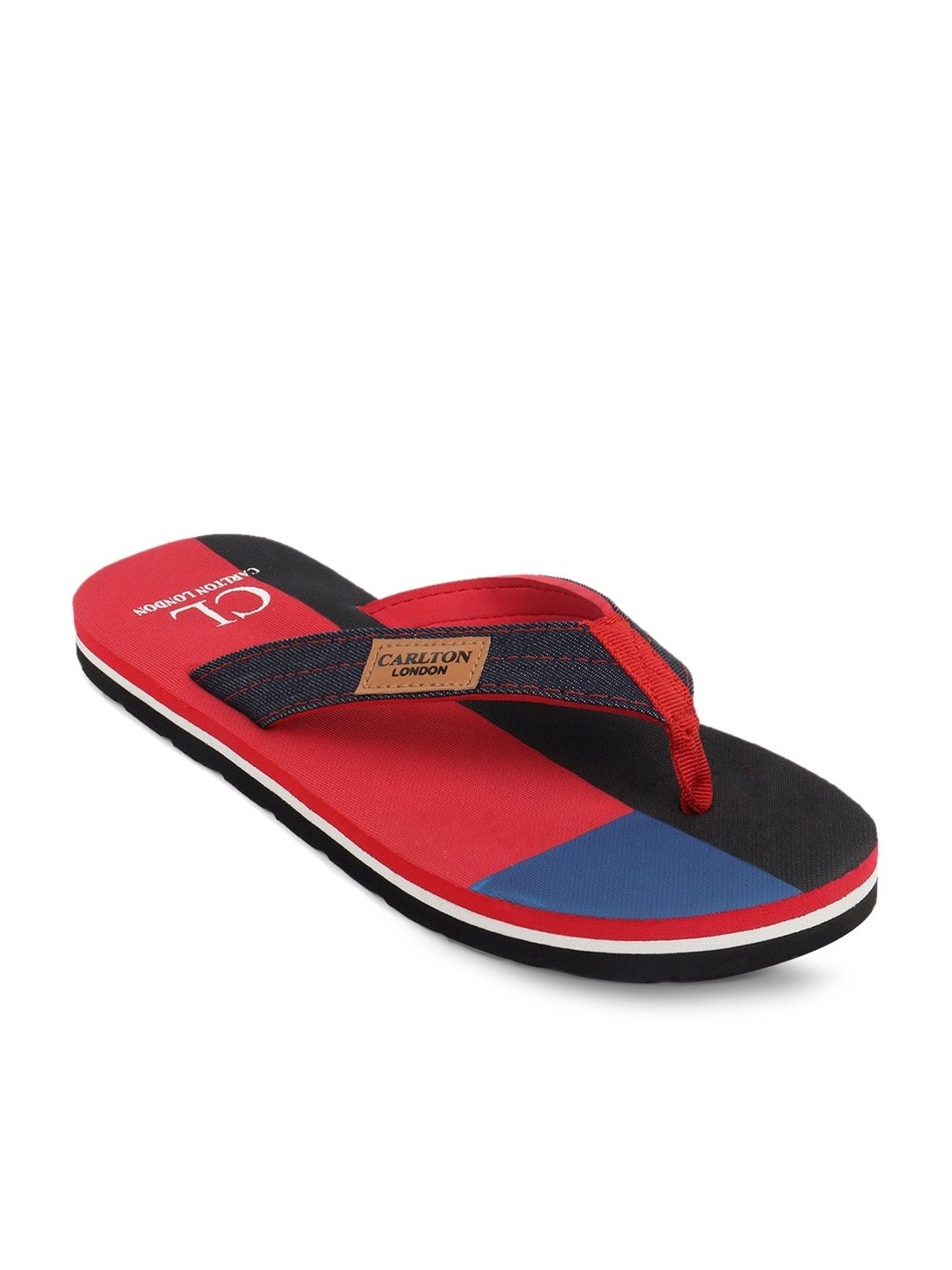 Carlton London Men's Red Flip Flops