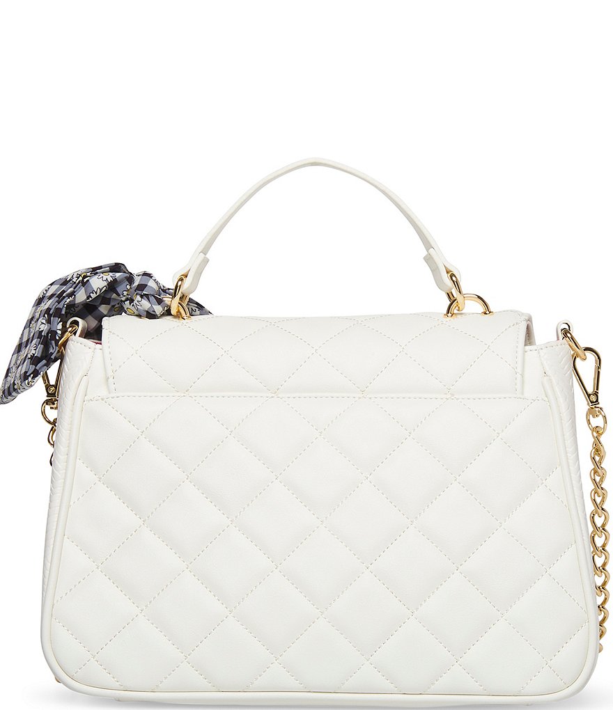 Betsey Johnson Chain Daisy Scarf Detail Satchel Bag