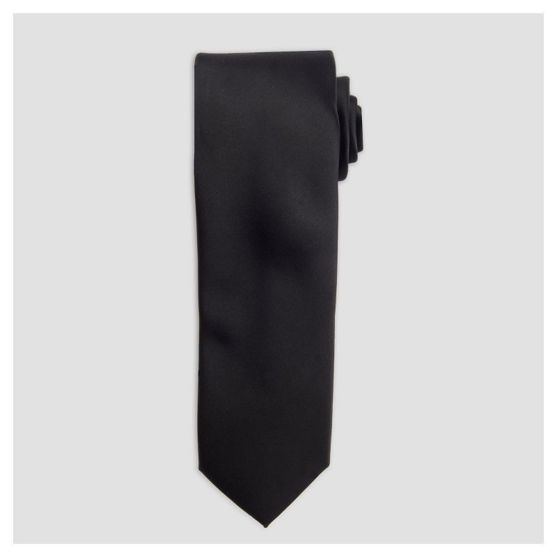 Men's Satin Skinny Tie - Goodfellow & Co™ Black One Size
