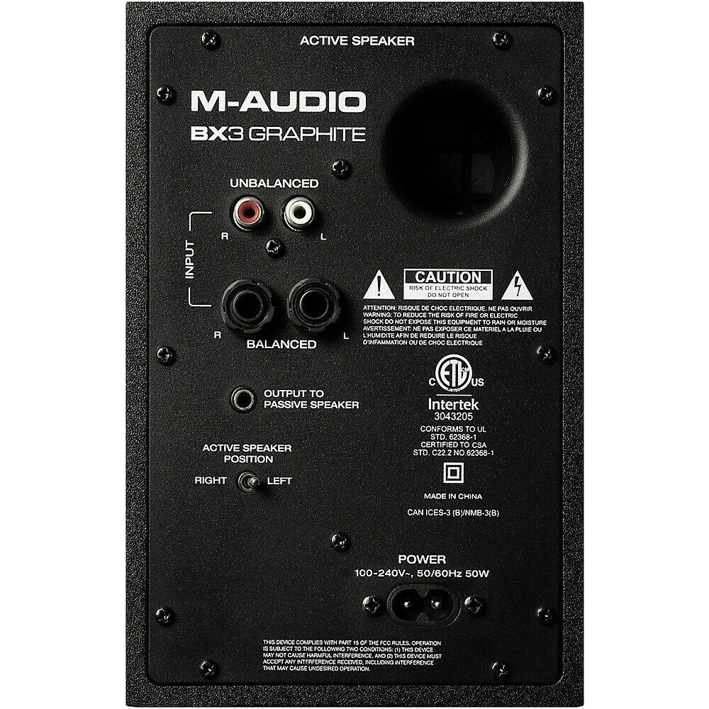 M-Audio BX3 Graphite 3.5" Active Studio Monitor Pair