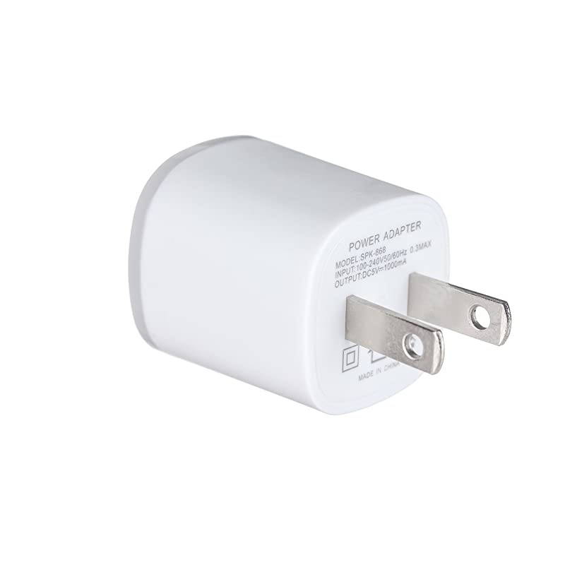 4PC 1 Port Rapid Speed [Matte White] Tapered Universal USB Power Adapter Wall Charger Compatible with Apple iPhone 7 7 Plus 6 6S Plus 5 s C Samsung Galaxy S7/S6 Edge Note Nokia