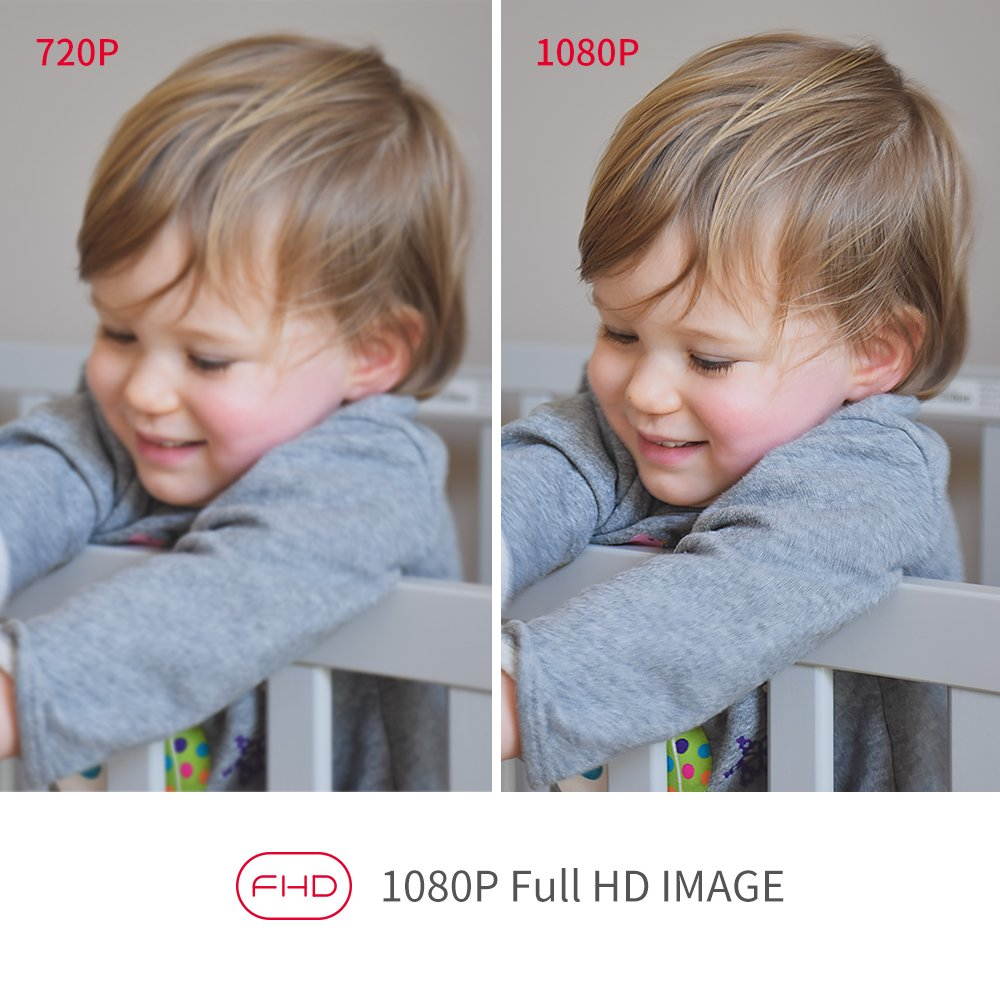 Foscam R2C WiFi Camera 1080P HD, Free Cloud Storage, Mutual Audio Dialogue,WiFi or Wired Connection, Motion/Sound Sensor, Pan/Tilt, Night Vision, IP Home Security Camera System, Black