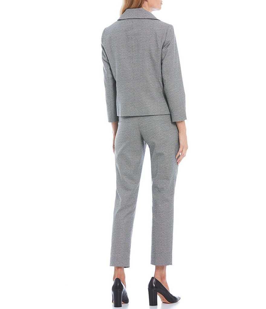 Tahari ASL Crepe Pearl Neckline Jacket 2-Piece Dress Suit