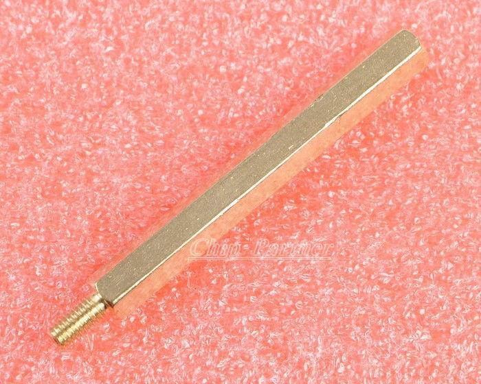 25pcs M3 Male 6mm x M3 Female 40mm Brass Standoff Spacer M3 40+6