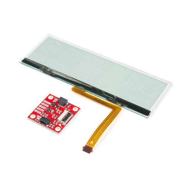 SparkFun Transparent OLED HUD Breakout Brilliant LCD Visible in Daylight Qwiic I2C protocol No Soldering Required or Breadboard-able Area-colored segmented display 3.3 Volt at 500mA Animate Icons