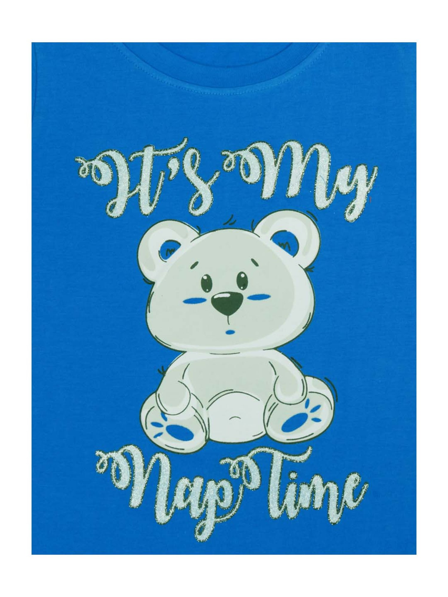 Todd N Teen Kids Blue & Yellow Cotton Printed T-Shirt & Capris - Pack of 2