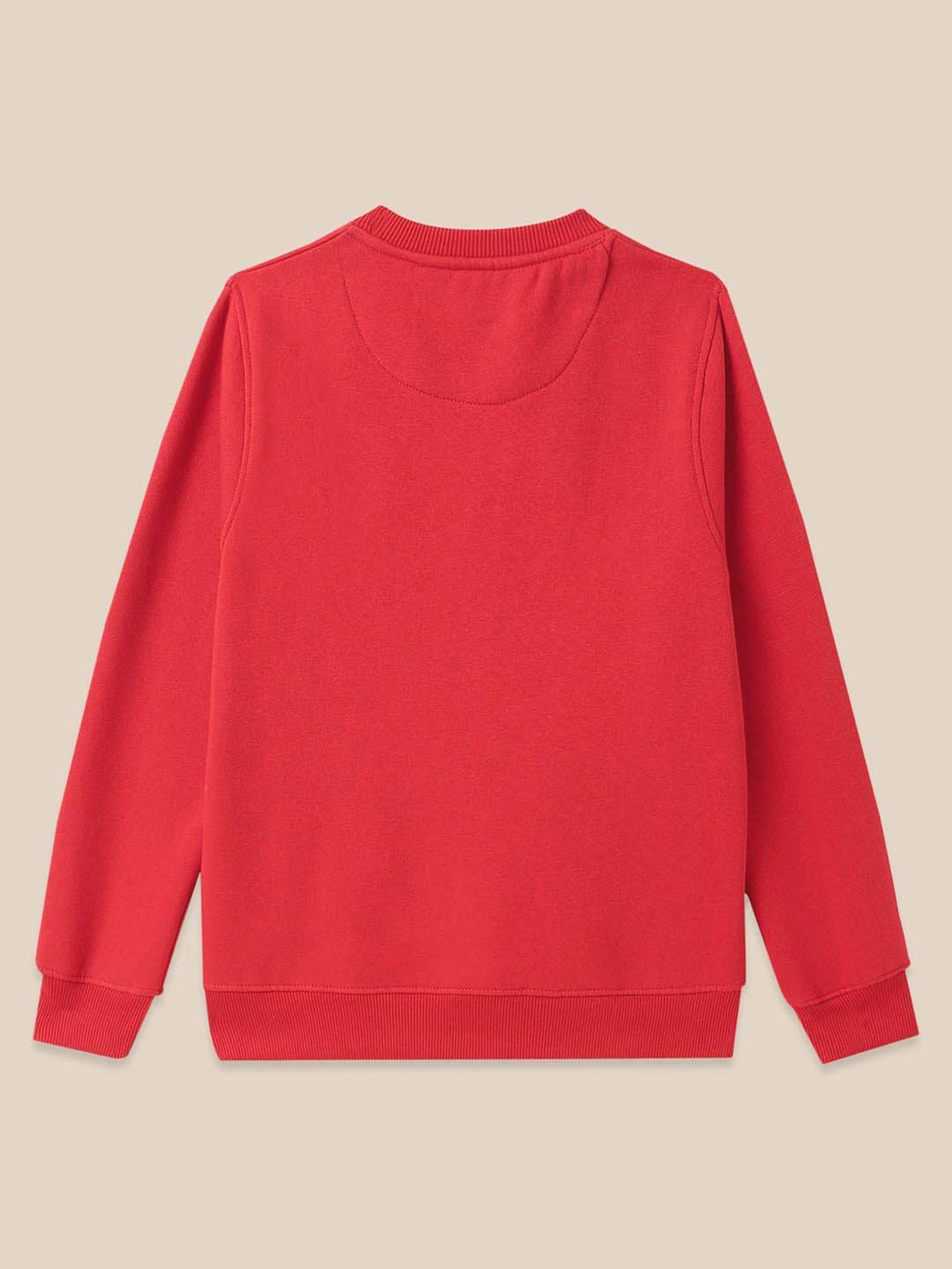 Kidsville Red Cotton Printed Full Sleeves Spiderman Sweatshirt