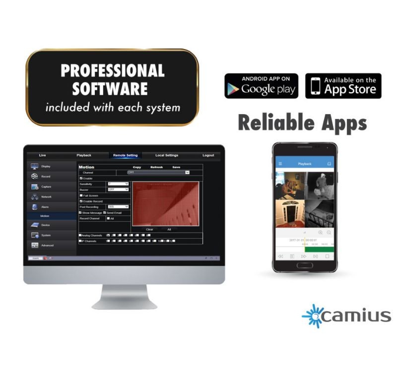 3 camera pack Camius PoE IP Dome Security Camera, Wide Angle 2.8mm Lens, Built-in microphone for audio, 100ft Night Vision, Metal Dome, Onvif, RTSP, DDNS, P2P, FTP, PC Mac Mobile compatible-IRIS528A