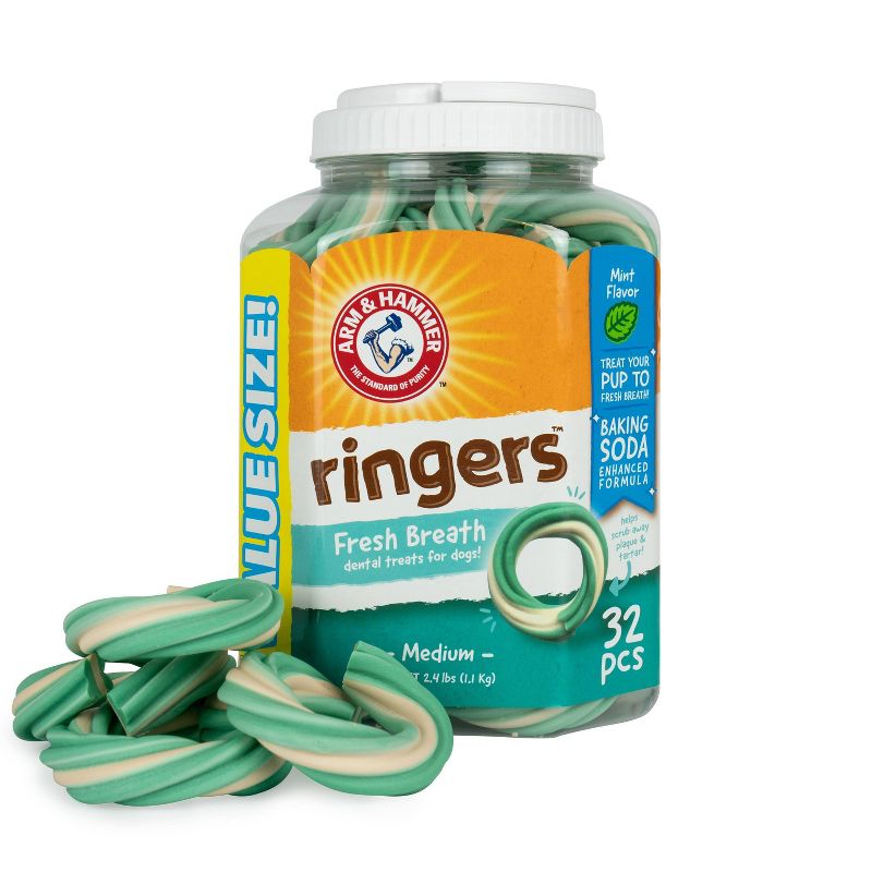Arm & Hammer Ringers Dental Dog Treats - 32ct