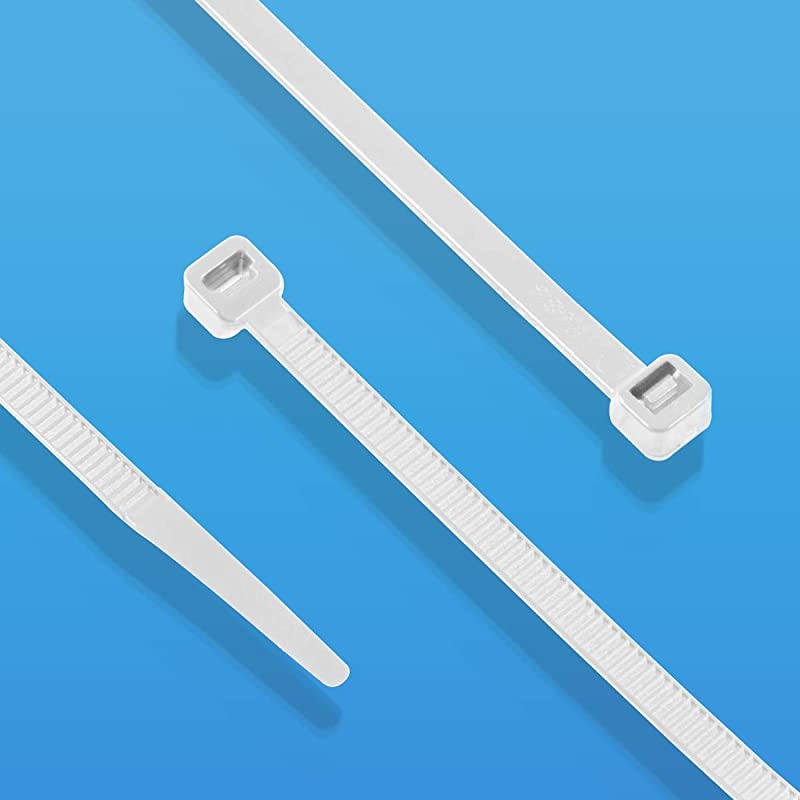 Zip Ties  10 Inches Nylon 66 Heavy Duty 50LB Tensile Industrial Strength UV Resistant Adjustable Durable Self Locking Cable Tie for Home Office Garden Garage Workshop White 100 Packs