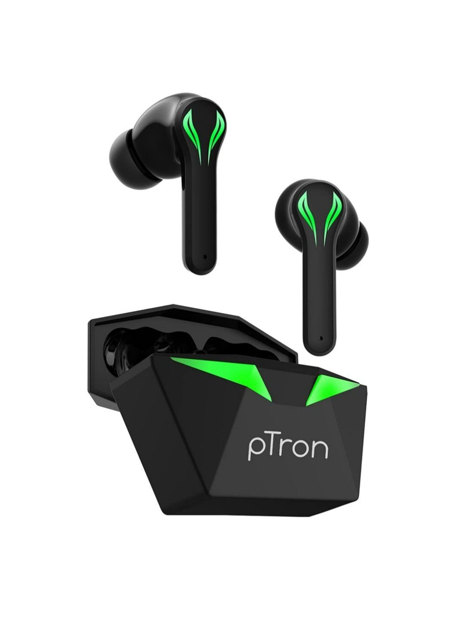 PTron Bassbuds Jade Gaming Bluetooth Truly Wireless in-Ear Earbuds with Mic, BT5.0 (Black)