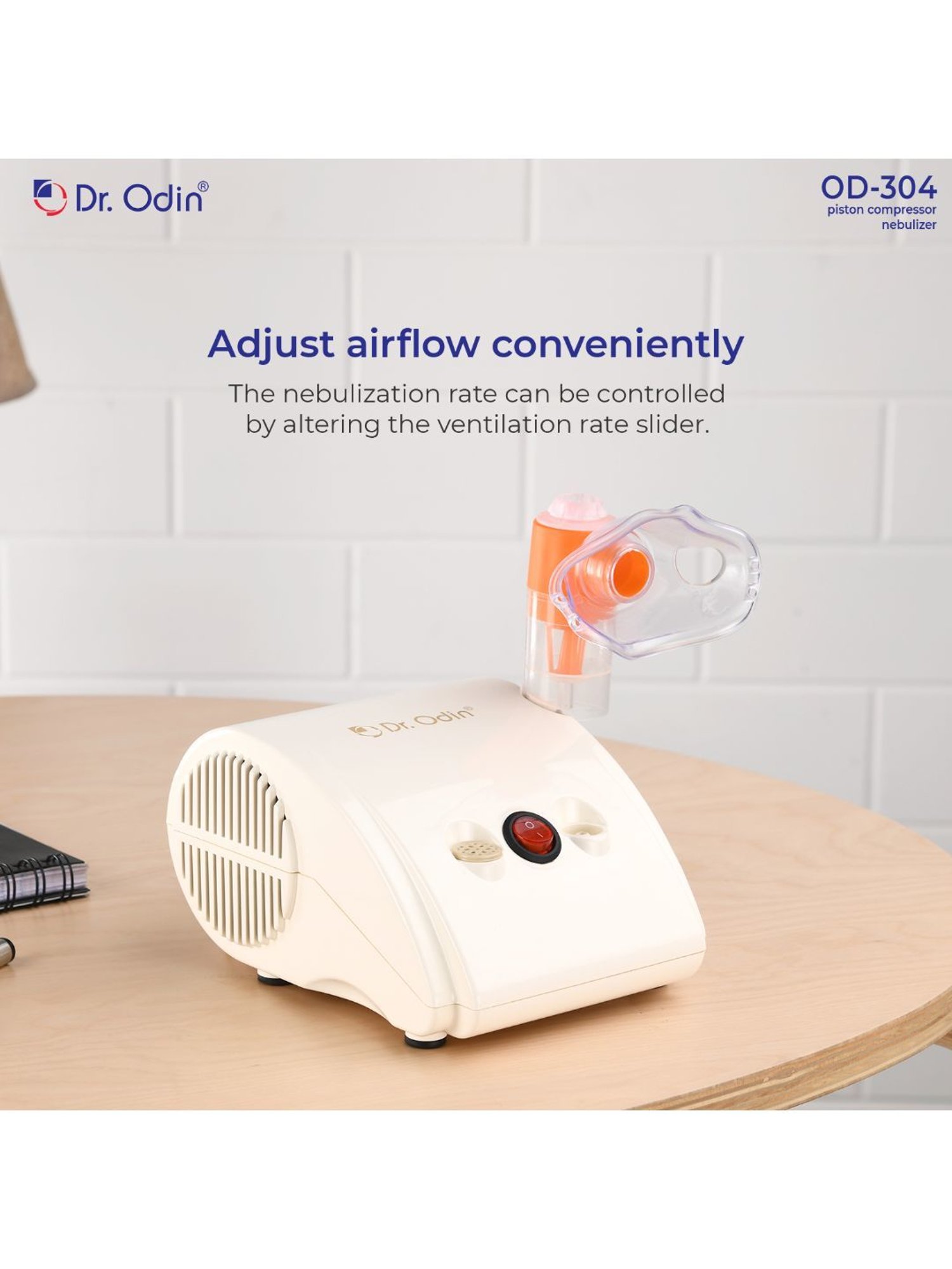 Dr. Odin OD304 Nebulizer with Piston Compressor Technology (Yellow)