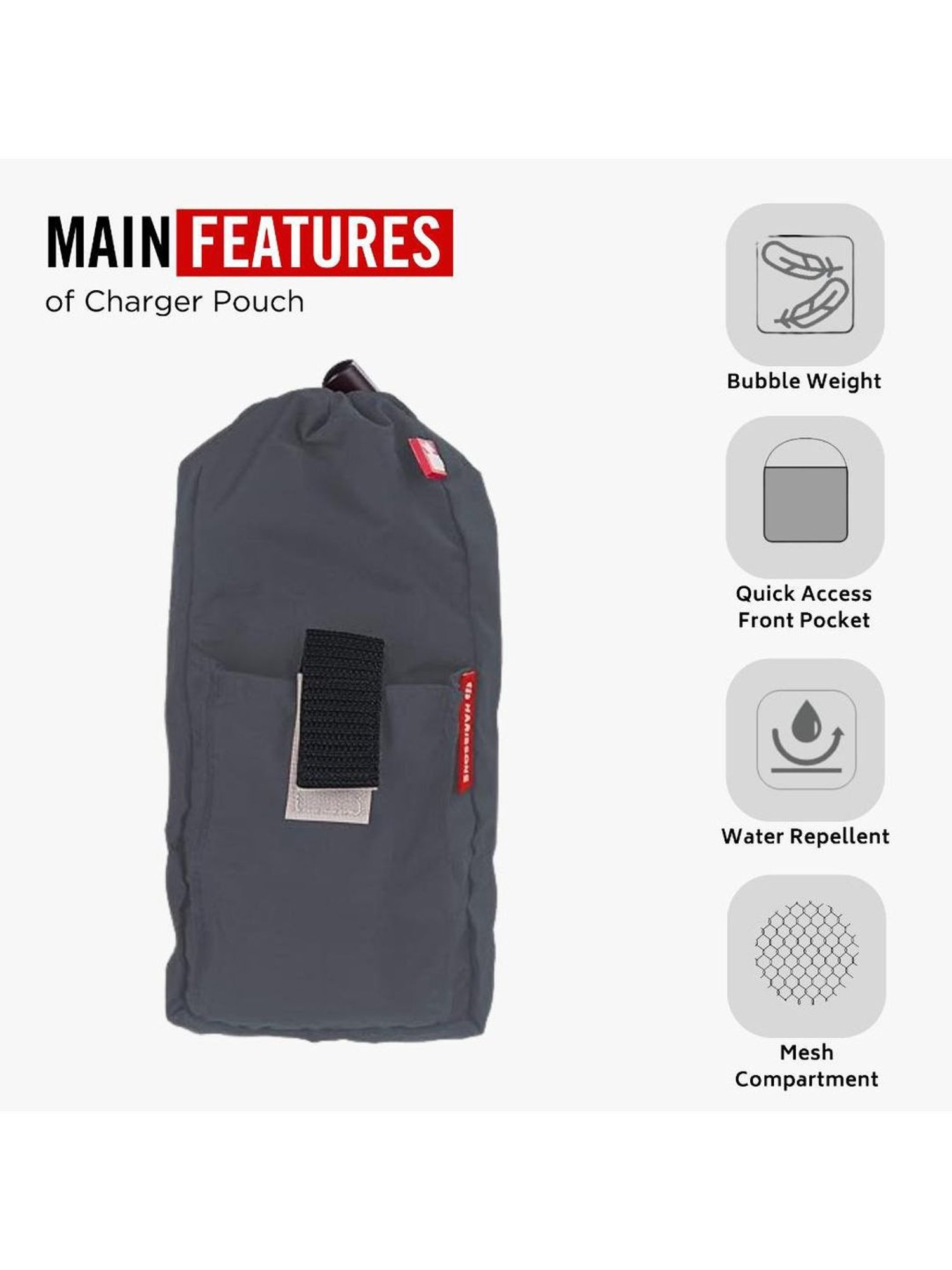 Harissons Dgrey Polyester Solid Pouch