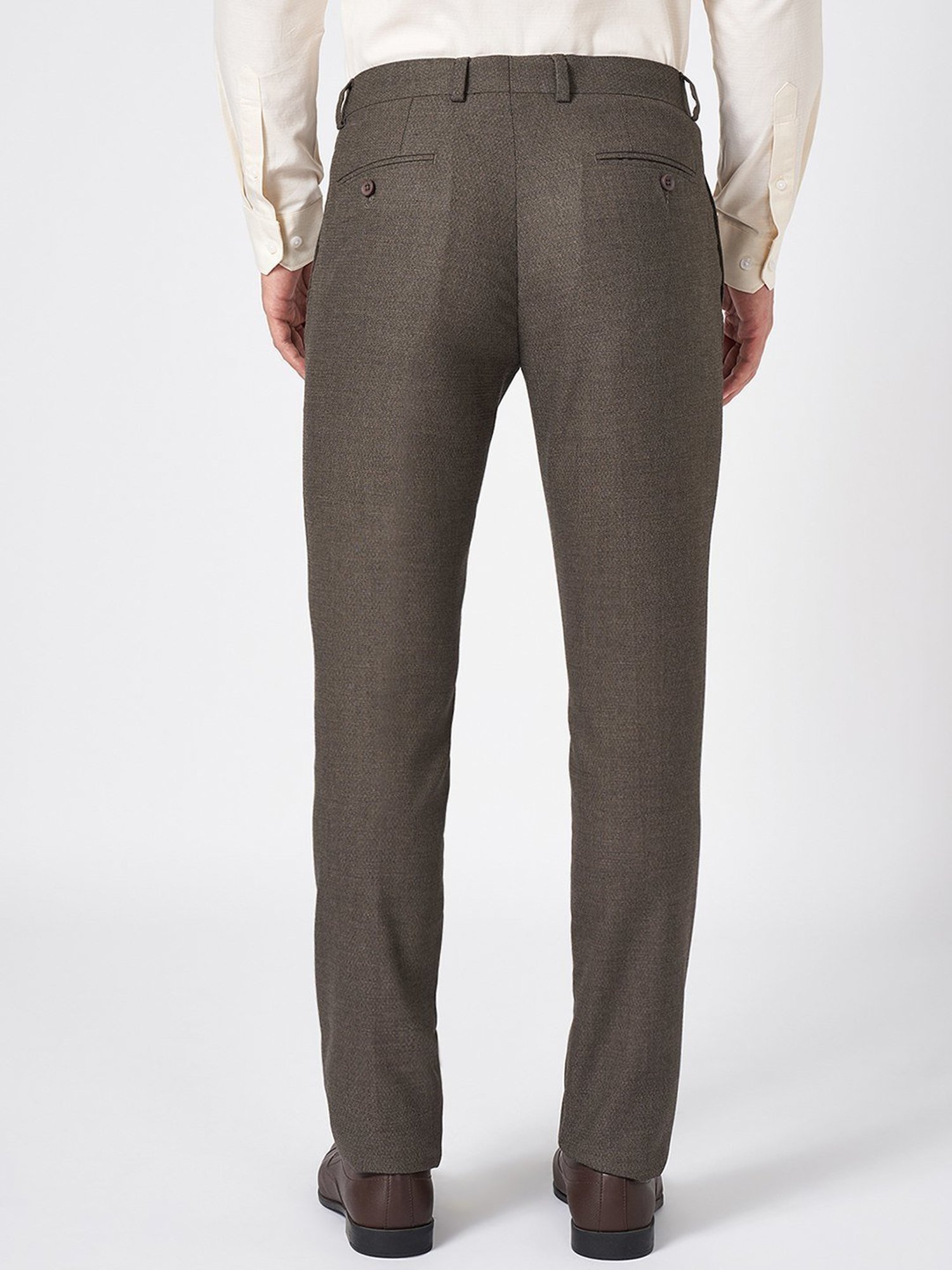 Arrow Navy Regular Fit Trousers