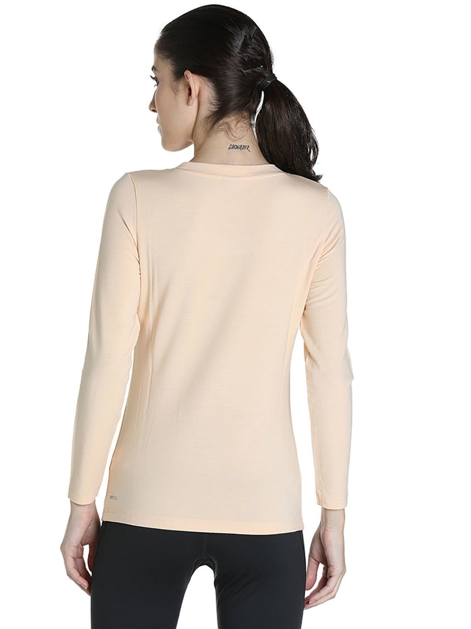 Puma Beige Logo Print Thermal Top