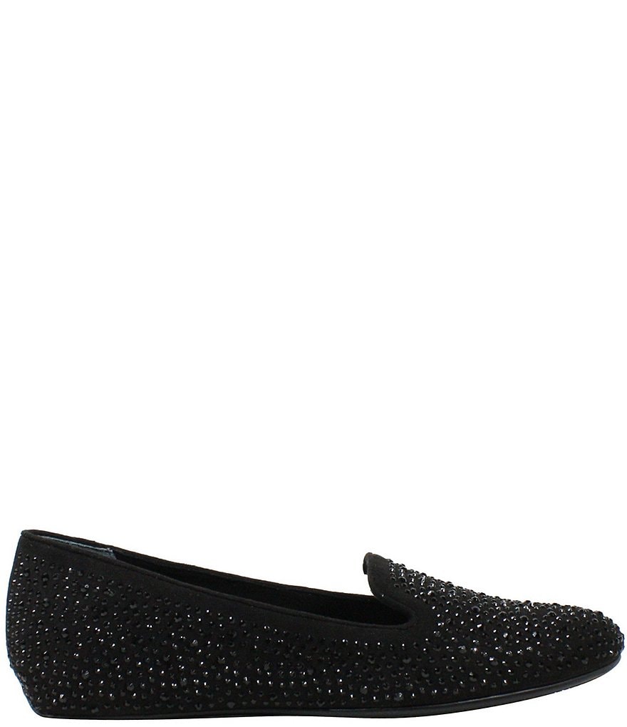 J. Renee Hanuko Suede Rhinestone Slip Ons