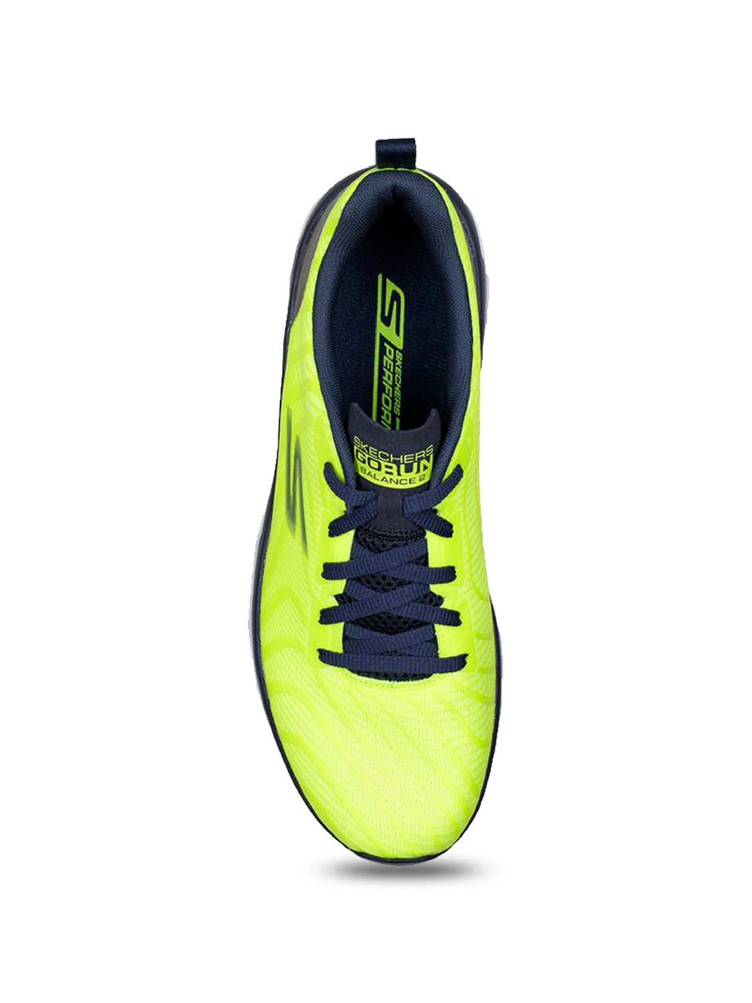 Skechers Men's GO RUN BALANCE 2 Lime Navy Running Shoes